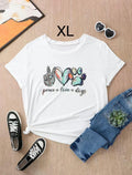 Camiseta blanca para adultos amantes de los perros en tamaño XL