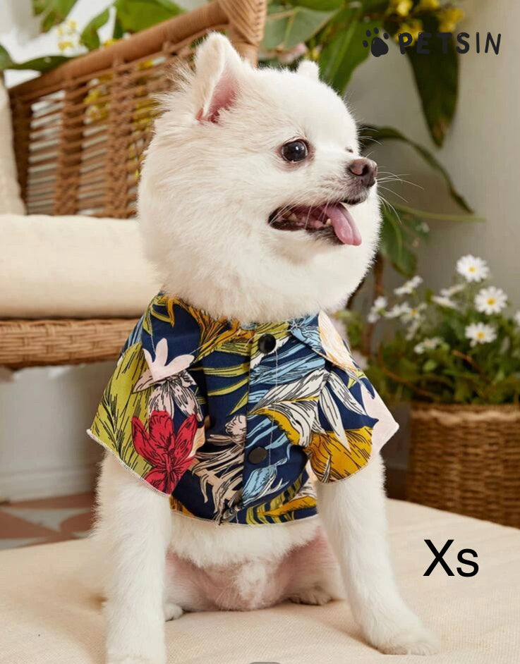 Camisas Hawaiianas para peluditos en tamaño Xs