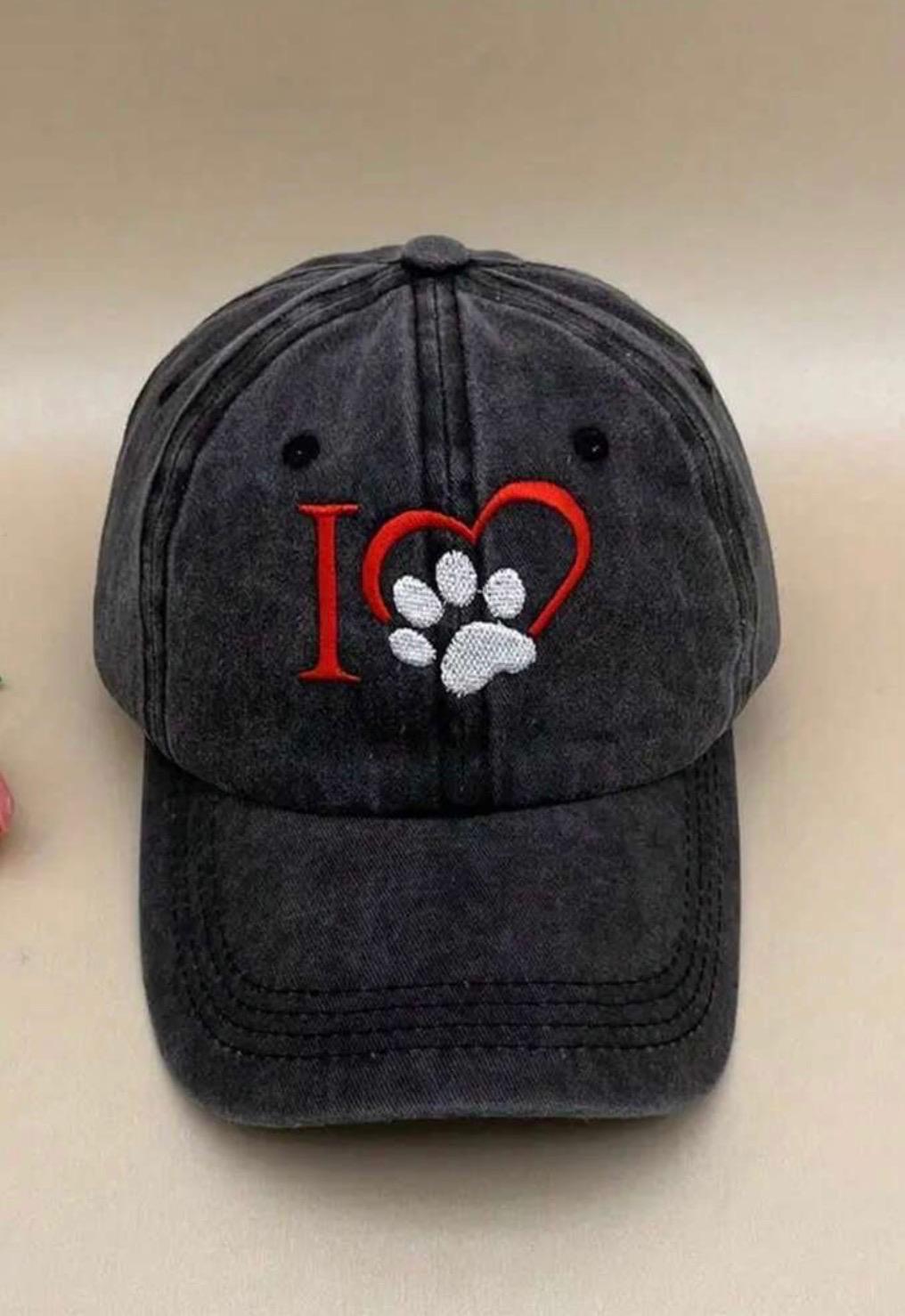 Gorra negra para el papá canino. Talla Única
