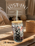 Tumbler en cristal de 16 oz para papá canino