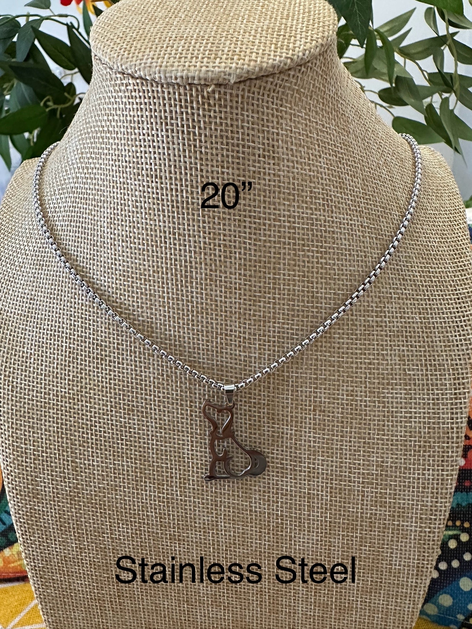 Cadena gruesa en Acero Inoxidable con dije de perro en tono plateado