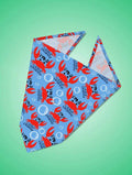 Bandana para mascotas con diseño de cangrejos. Talla Única